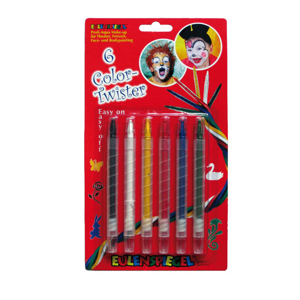 Schminkstifte Color Twister, 6 Farben