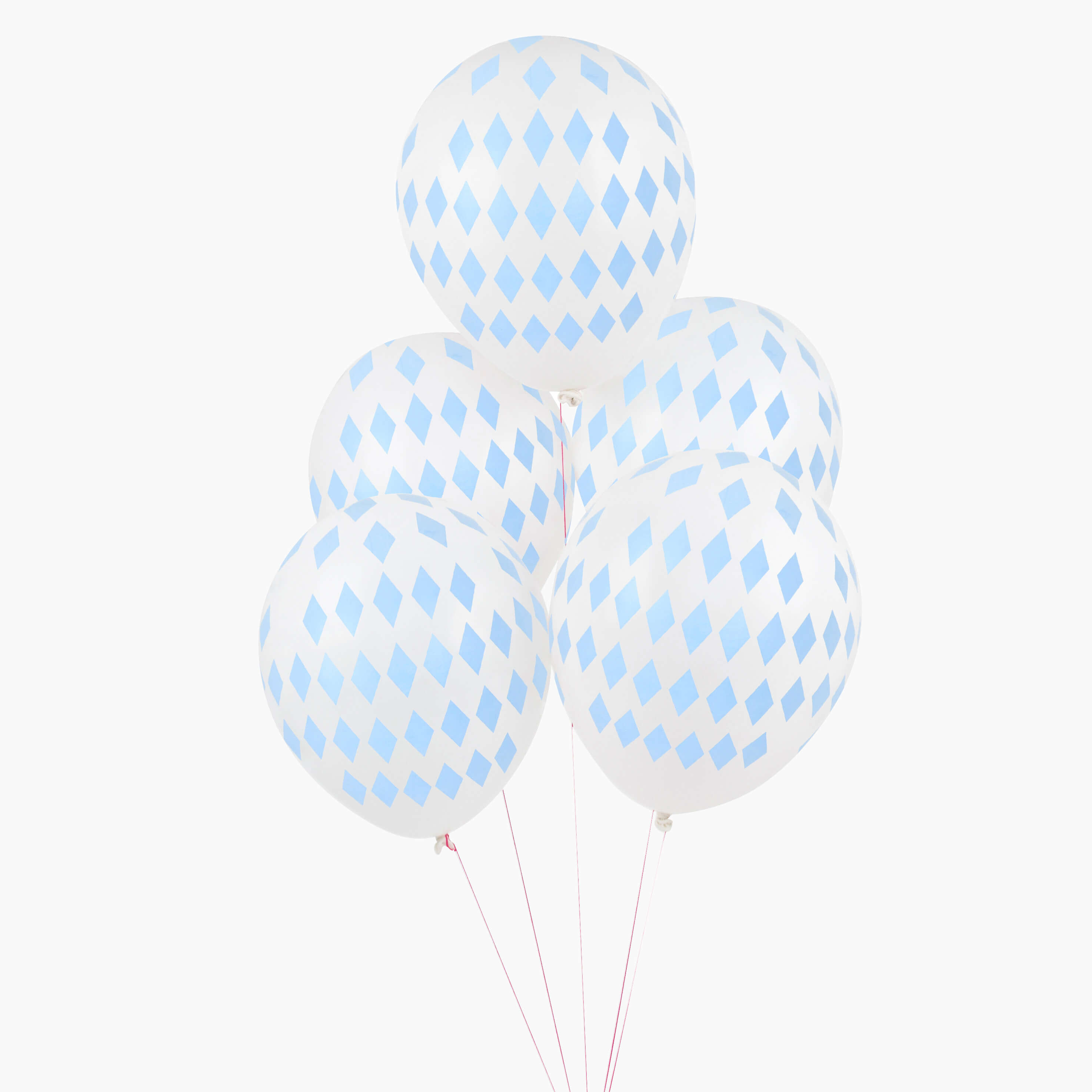 Luftballons Raute hellblau, 5 Stück