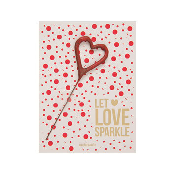 Mini Wondercard Let Love Sparkle  Red Points - rot