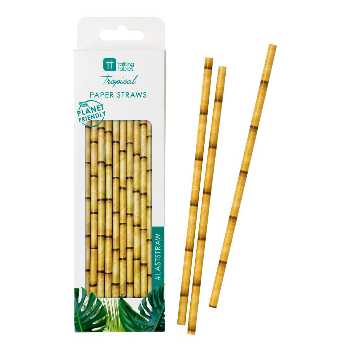 Strohhalme aus Papier Bambus, 30 Stück