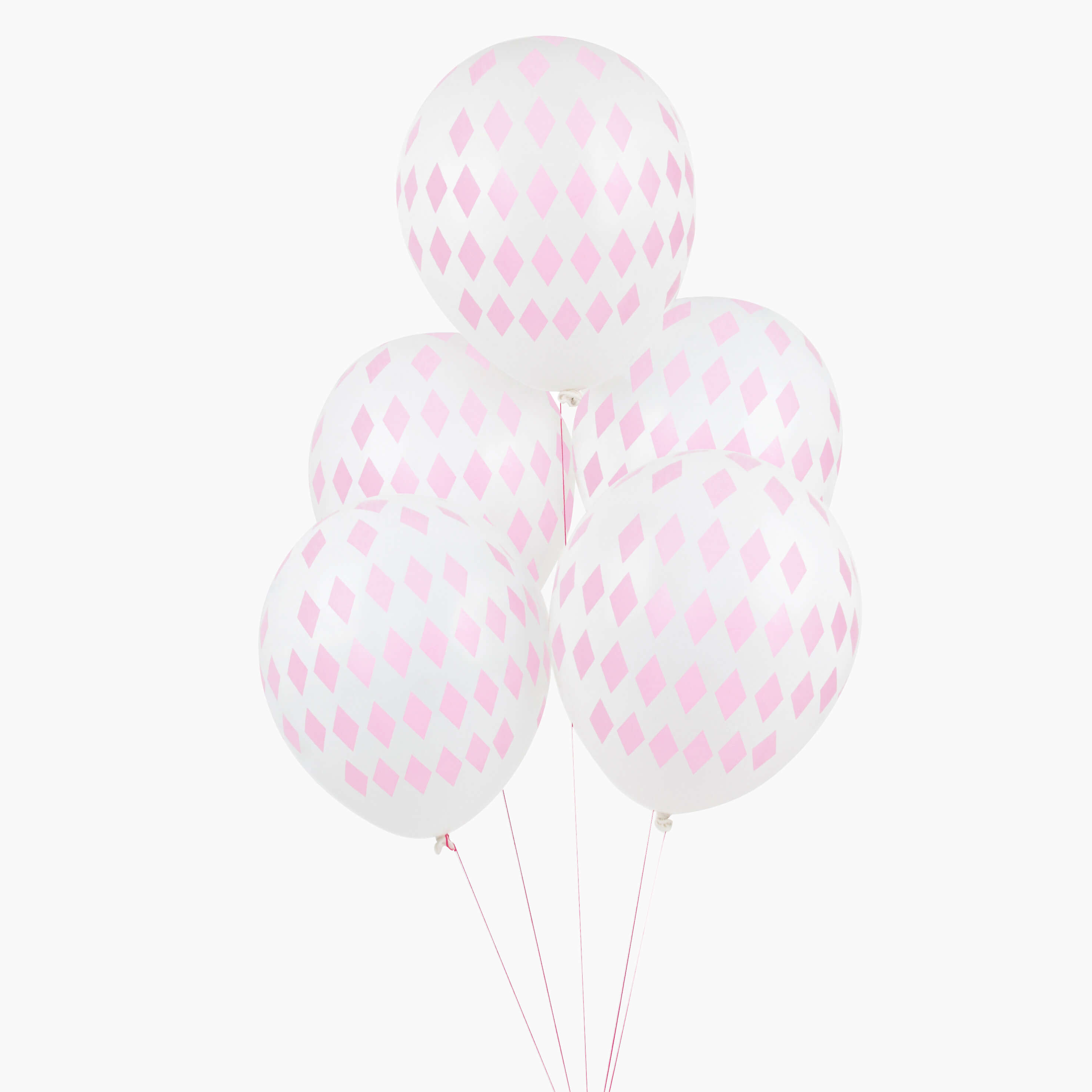 Luftballons Raute Rosa, 5 Stück