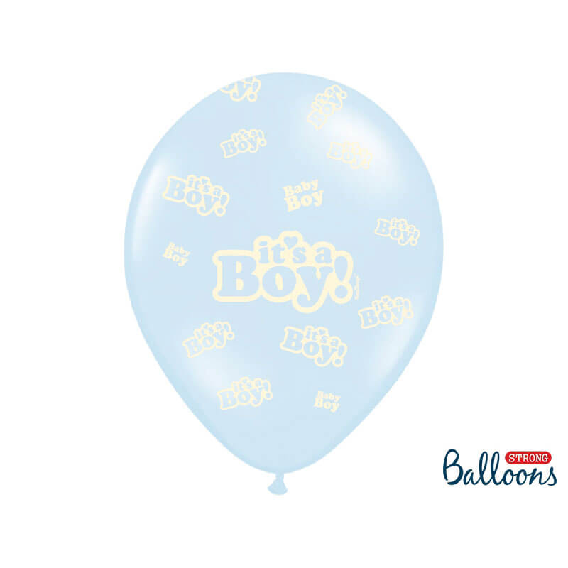 Luftballon It´s a Boy hellblau 30cm, 6 Stück