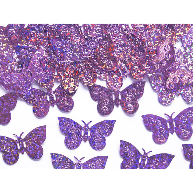 Konfetti Schmetterlinge holographisch pink 15g