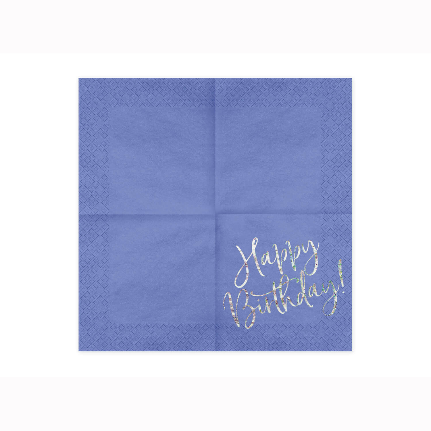 Servietten Happy Birthday blau/silber