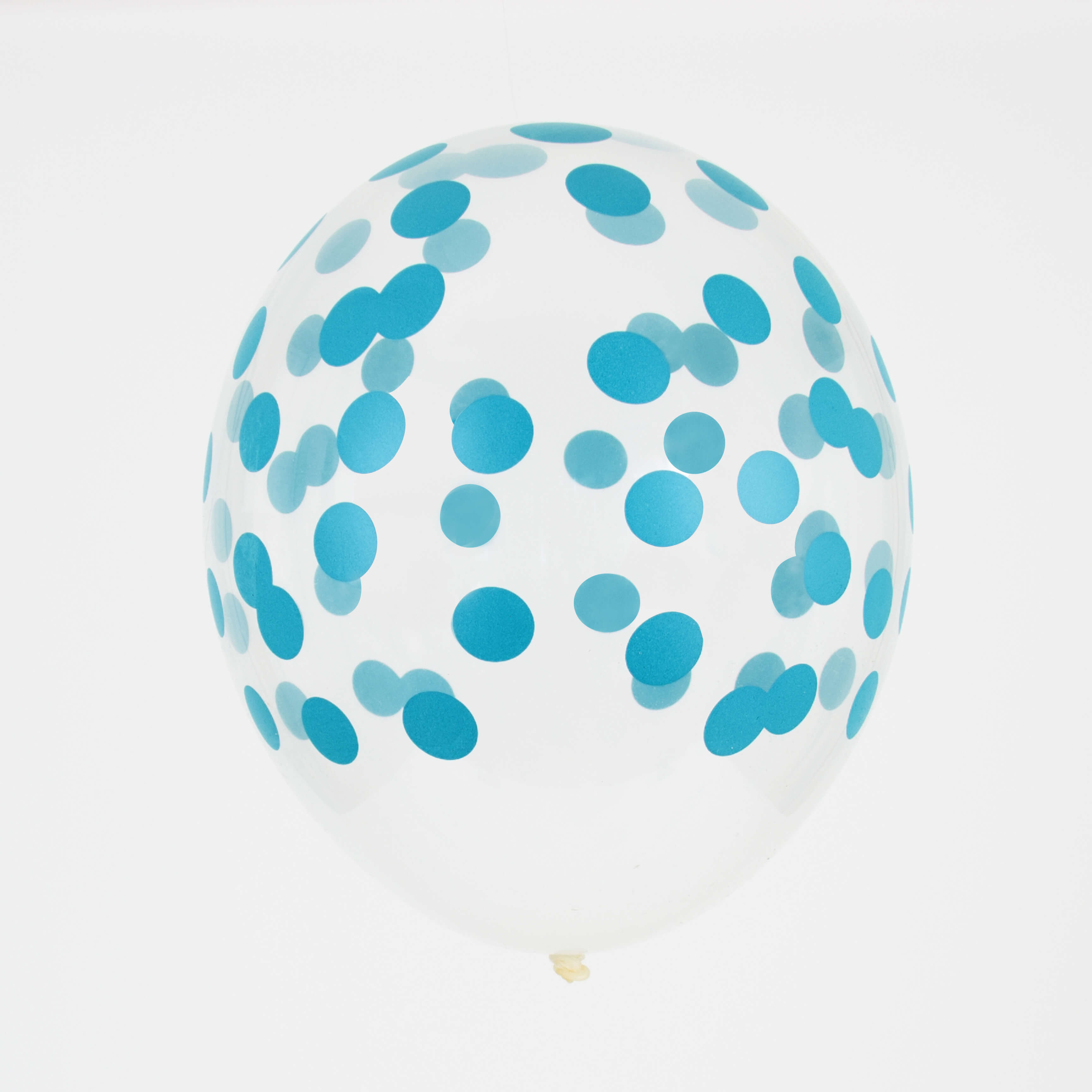 Luftballons Konfetti hellblau, 5 Stück