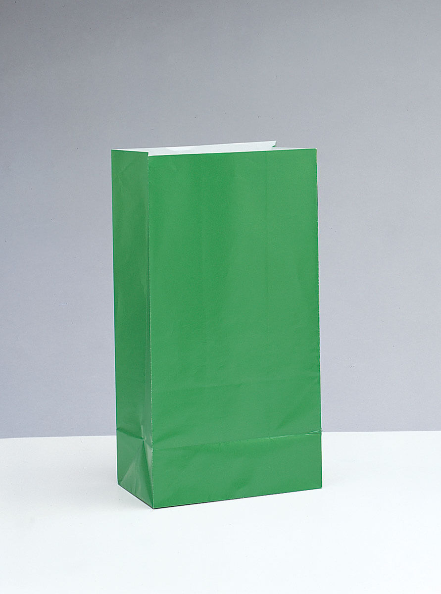 Partytüten aus Papier grün, 12 Stück