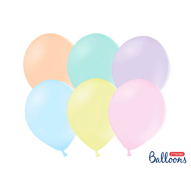 Luftballons Mix Pastell, 10 Stück