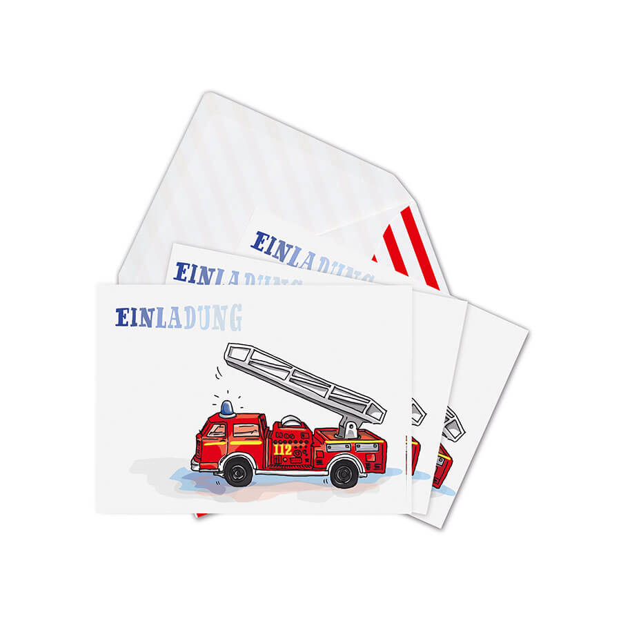 Postkartenset Feuerwehr, 6 Stück