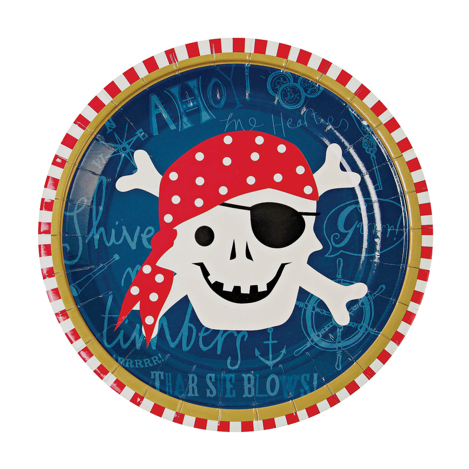 Pappteller Pirat ⌀ 18cm, 12 Stück