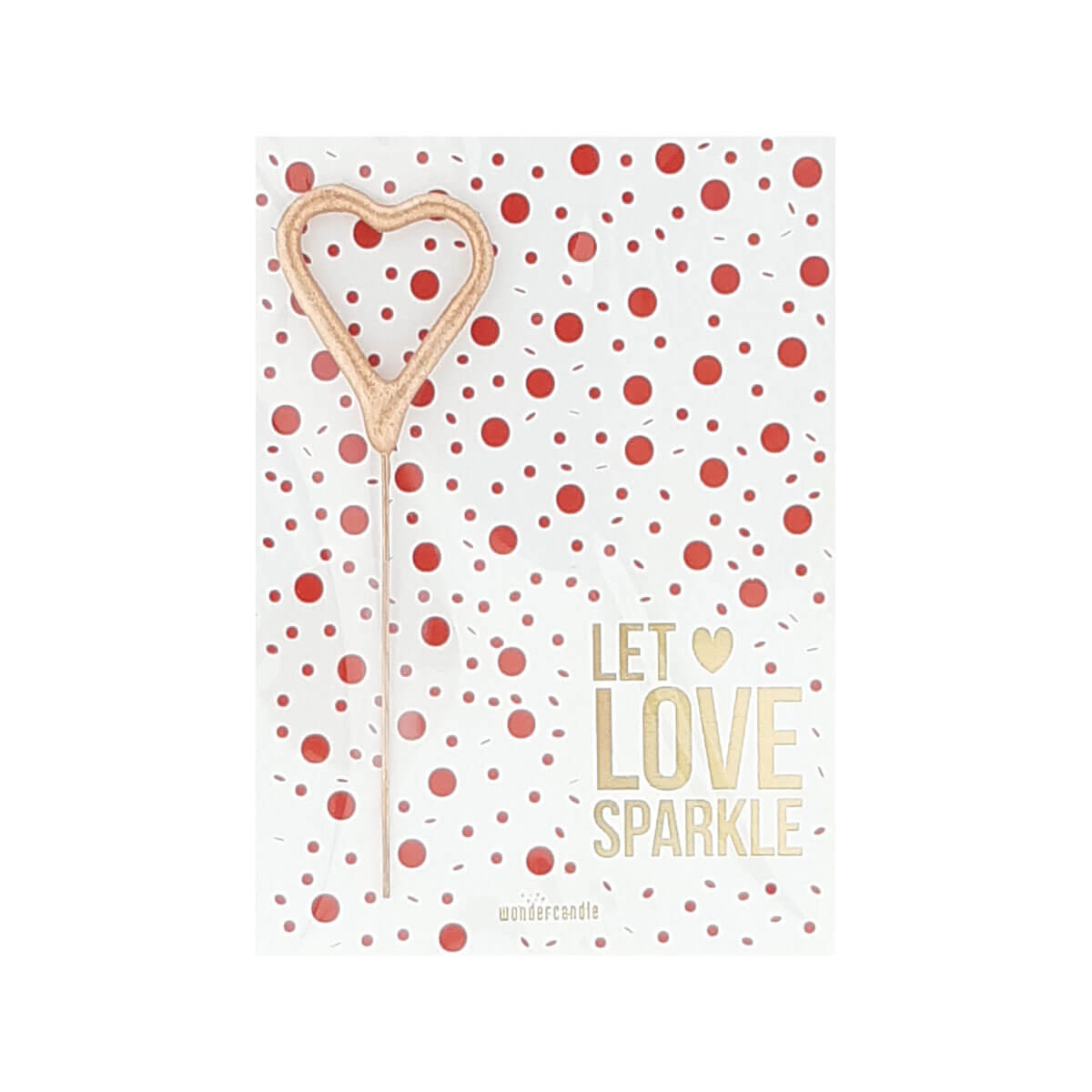 Mini Wondercard Let Love Sparkle  Red Points - roségold