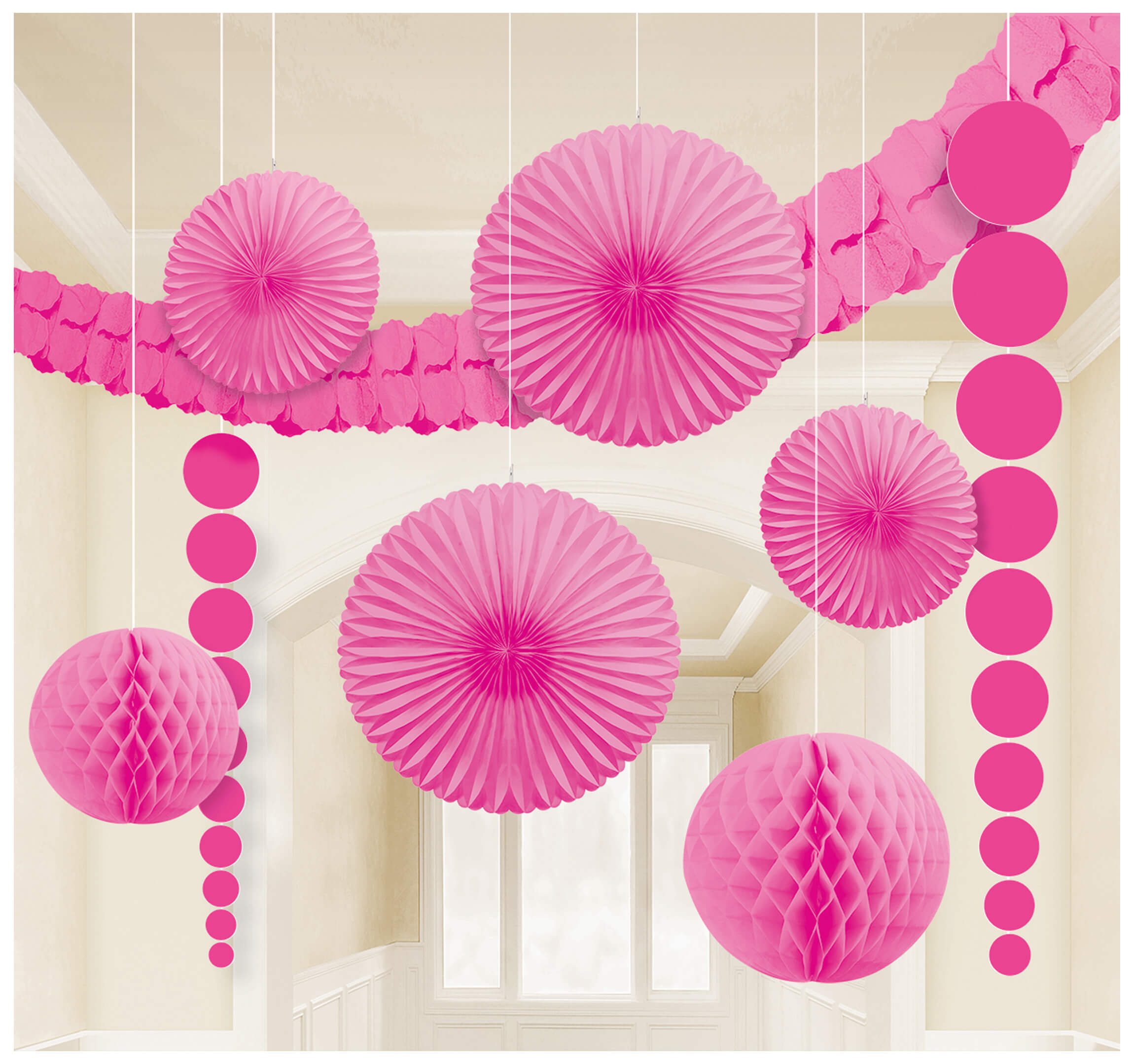 Dekorations-Set pink, 9-tlg