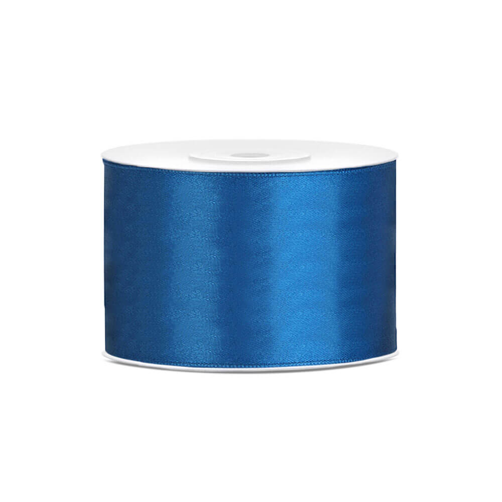 Satinband Blau, 50mm/25m, 1 Rolle