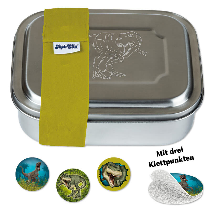 TapirElla Edelstahl Lunchbox, T-Rex
