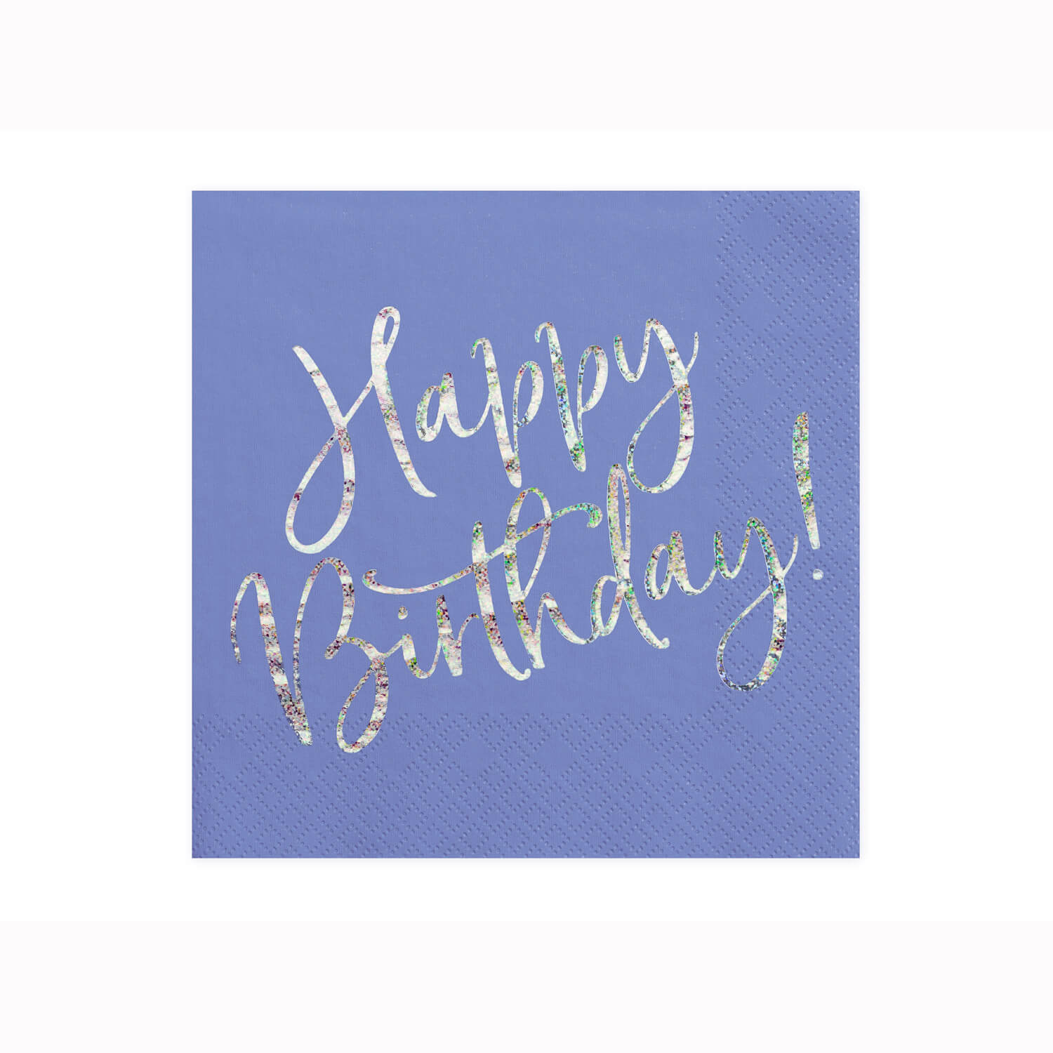 Servietten Happy Birthday blau/silber