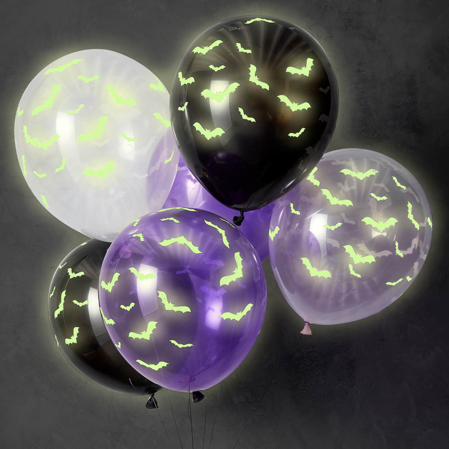 Luftballon Mix Fledermäuse - Glow in the Dark