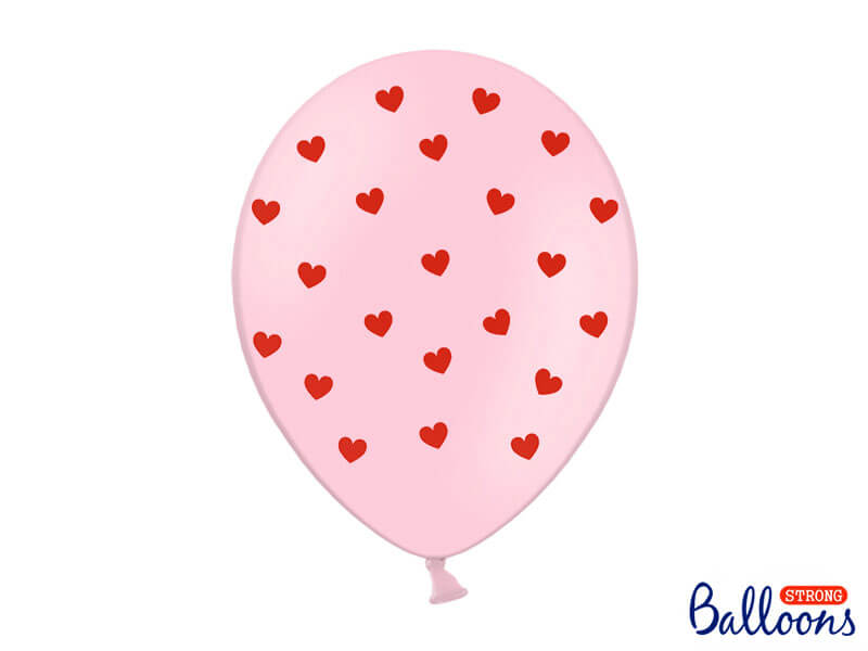 Luftballons Herzen Baby Pink, 6 Stück