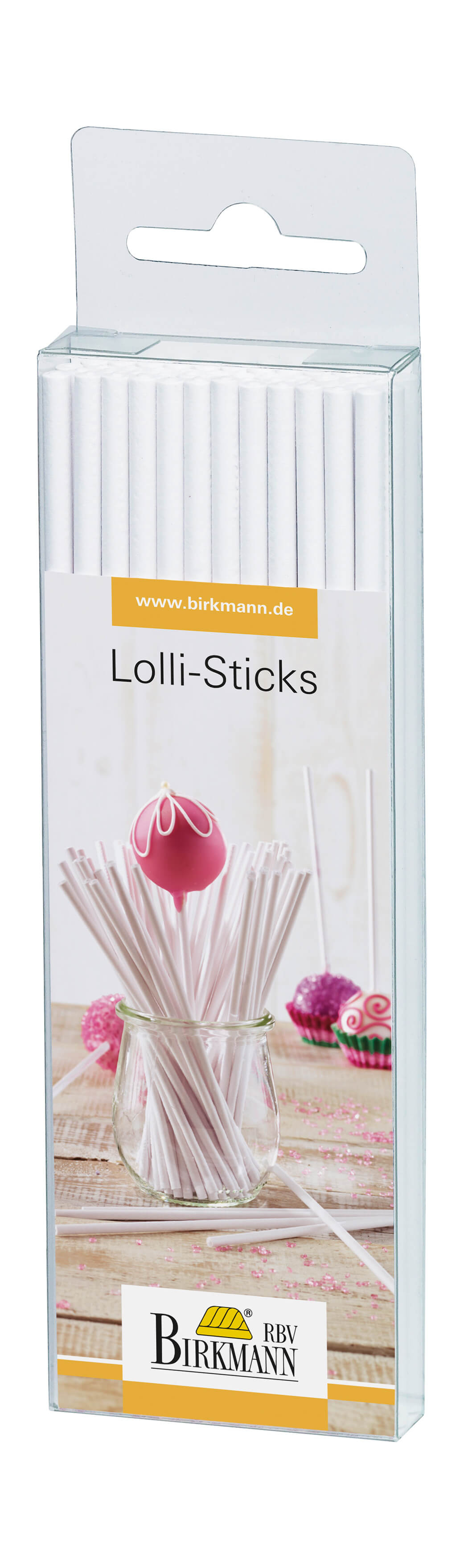 Lolli-Sticks für Cakepops weiß, 48 Stück