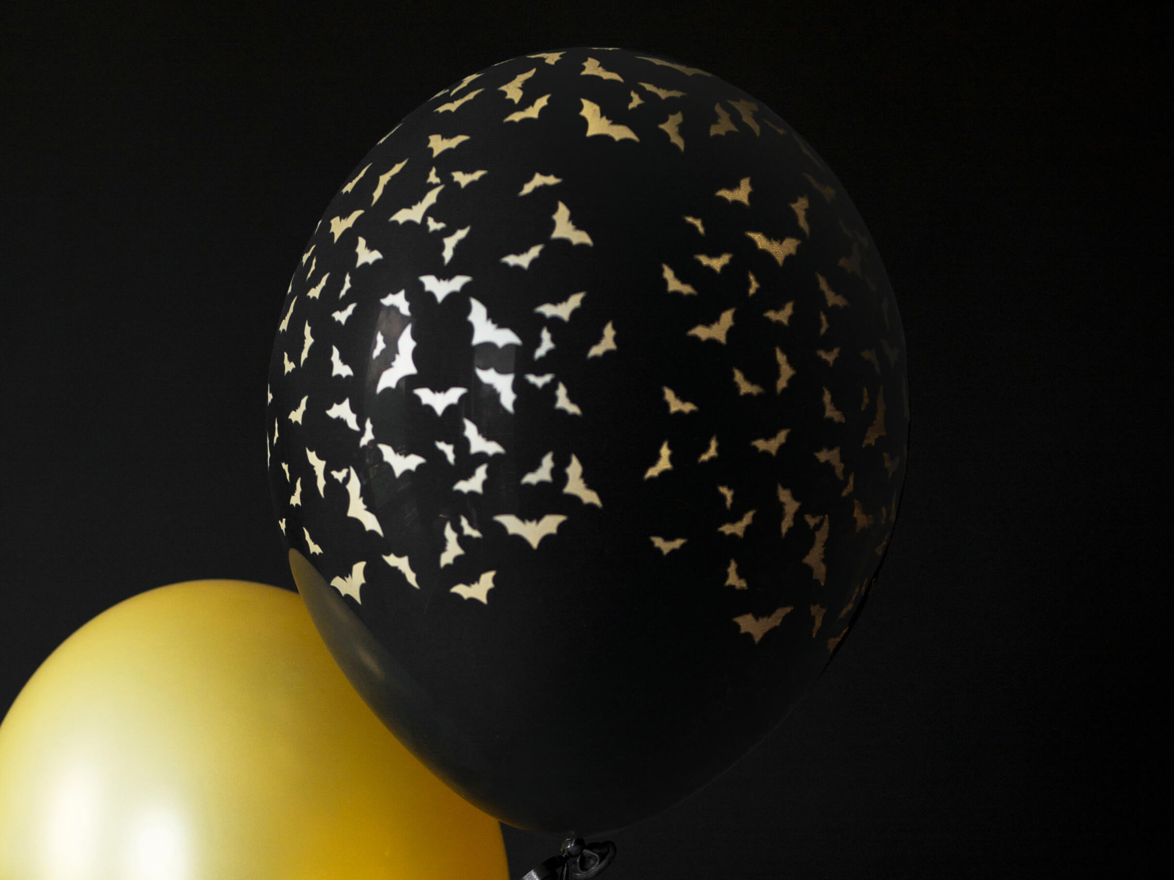 Luftballons schwarz Fledermäuse 30cm, 6 Stück