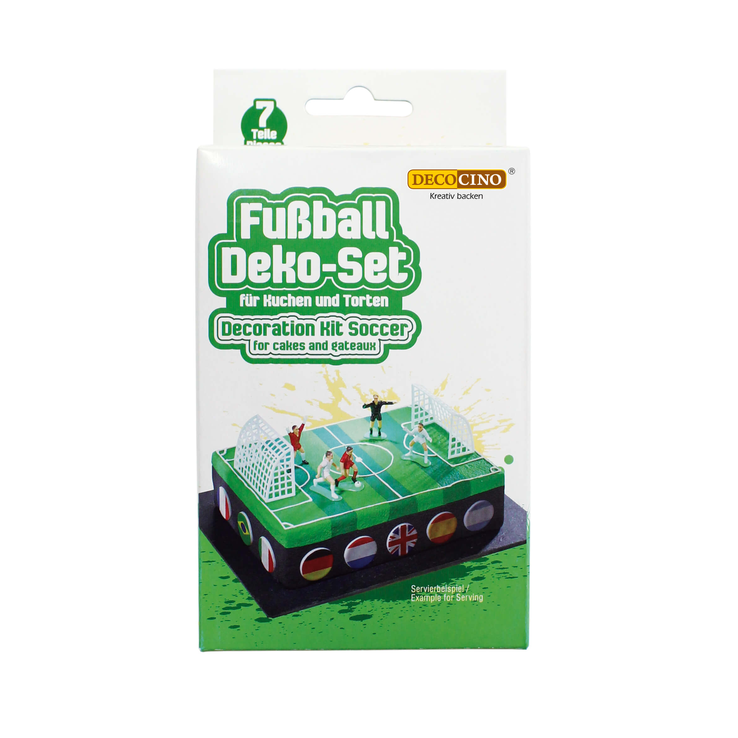 Deko-Set Fußball für Torten und Kuchen, 7-tlg