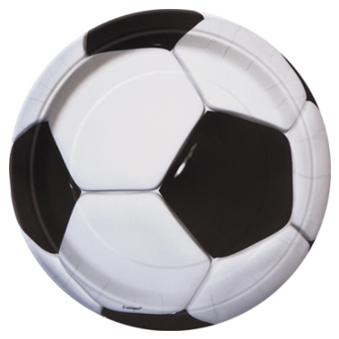 Pappteller Fußball ⌀ 23cm, 8 Stück