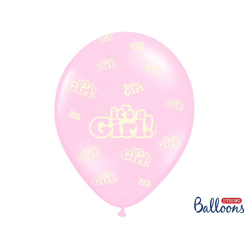 Luftballon It´s a Girl rosa 30cm, 6 Stück