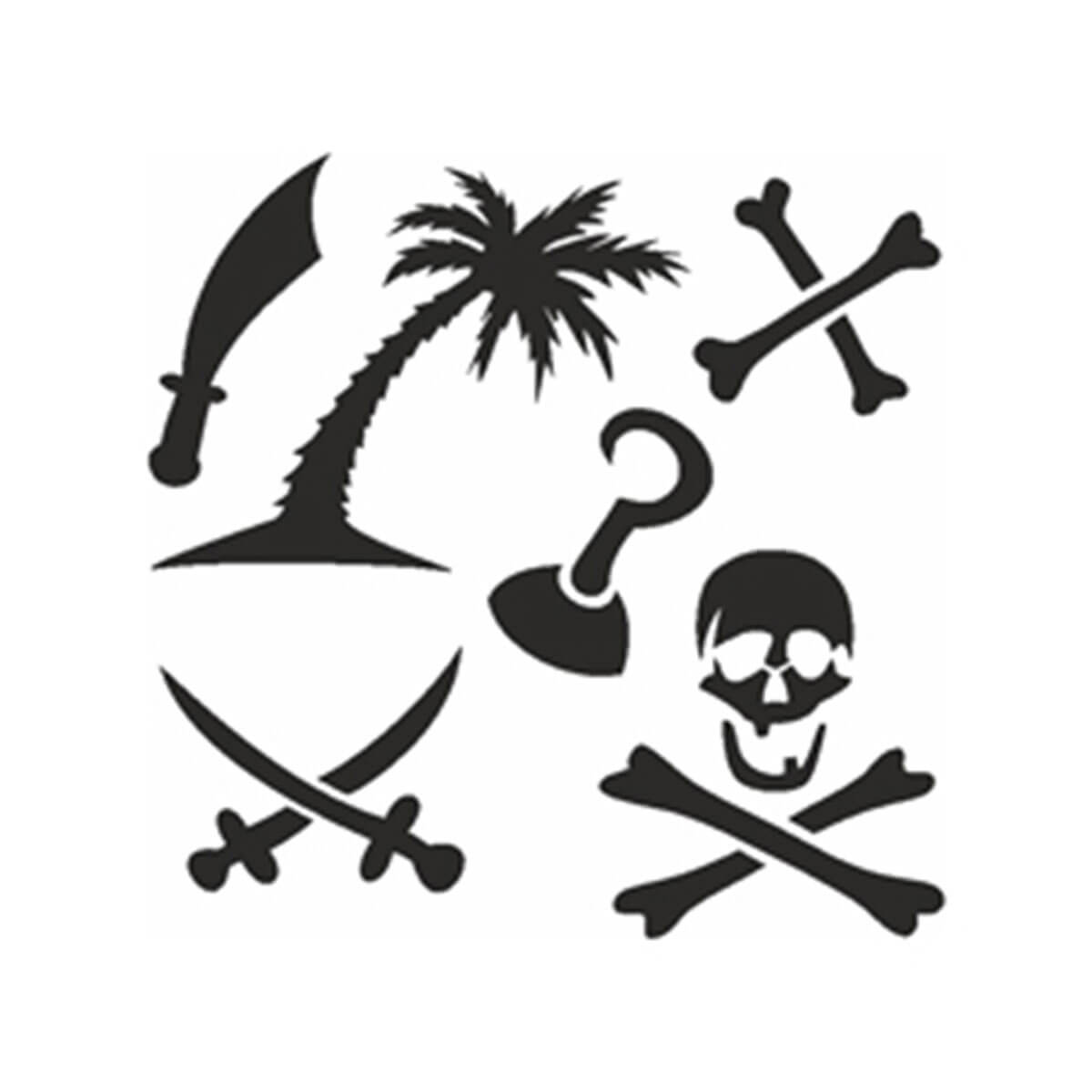 Selbstklebendes Schablonen-Set Piraten